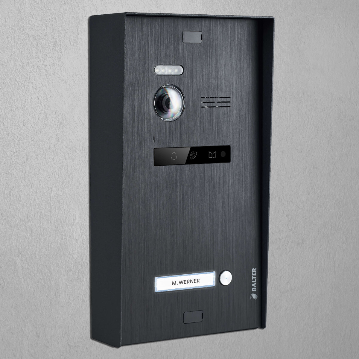 Aufputz-Montagebox f&uuml;r BALTER EVO Unterputz T&uuml;rstationen, Schwarz