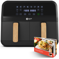 Balter Hei&szlig;luftfritteuse HL-900 Schwarz (8 Liter, Doppelkammer, 8 Programme, LCD)