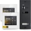 HD Video T&uuml;rsprechanlage f&uuml;r 1 Familienhaus, 2x Monitore, Balter EVO HD Schwarz