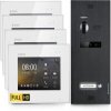 HD Video T&uuml;rsprechanlage f&uuml;r 1 Familienhaus, 4x Monitore, Balter EVO HD Schwarz