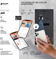 HD Video T&uuml;rsprechanlage mit Smartphone App f&uuml;r 1 Familienhaus, 2x Monitor, Balter EVO HD WLAN Schwarz