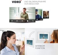 HD Video T&uuml;rsprechanlage mit Smartphone App f&uuml;r 1 Familienhaus, 2x Monitor, Balter EVO HD WLAN Schwarz