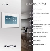 HD Video T&uuml;rsprechanlage mit Smartphone App f&uuml;r 1 Familienhaus, 4x Monitor, Balter EVO HD WLAN Schwarz
