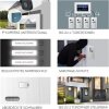 HD Video T&uuml;rsprechanlage mit Smartphone App f&uuml;r 1 Familienhaus, 4x Monitor, Balter EVO HD WLAN Schwarz