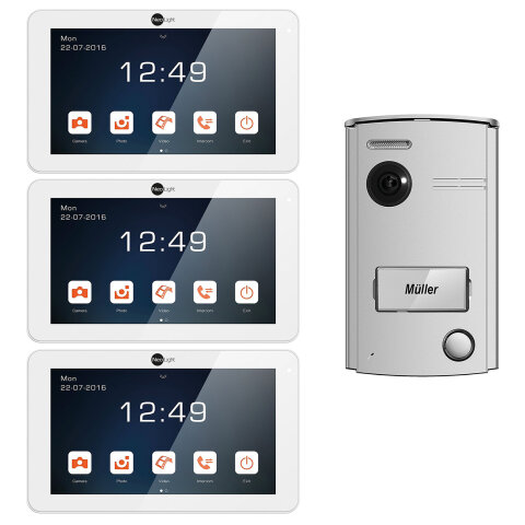 Video T&uuml;rsprechanlage NeoLight Porta 7 Set 3 Monitore