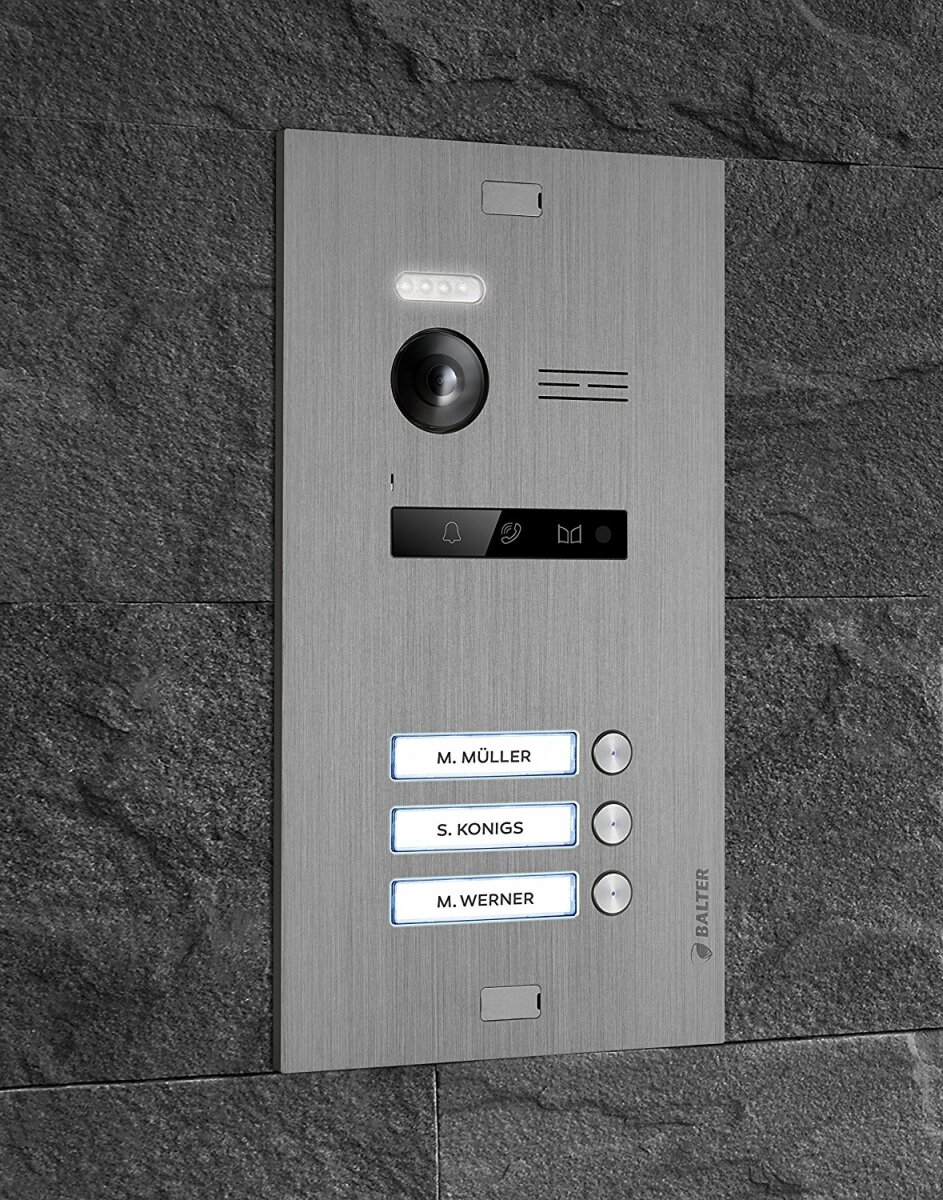 Video T&uuml;rsprechanlage f&uuml;r 3 Familienhaus, 3x Monitore, Balter EVO
