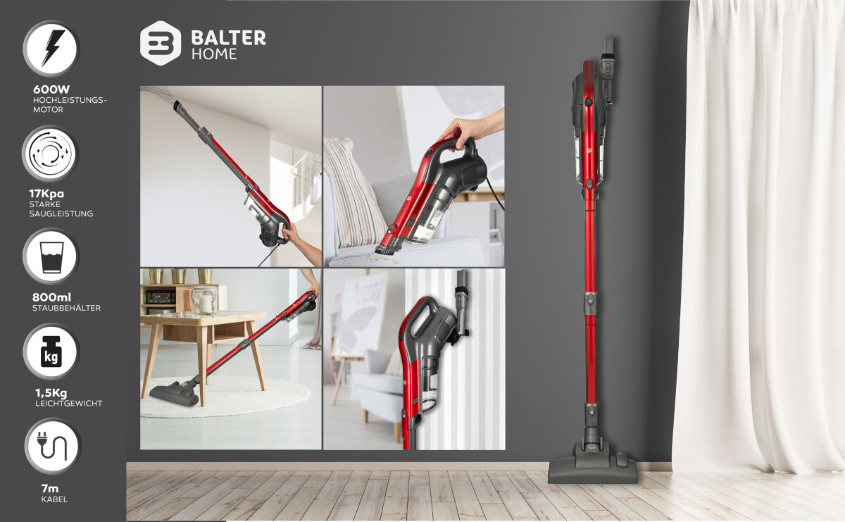 Balter Handstaubsauger Vento H3 Rot