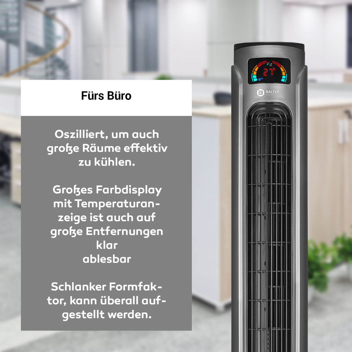 Balter Turmventilator VT-2 Flux Grau