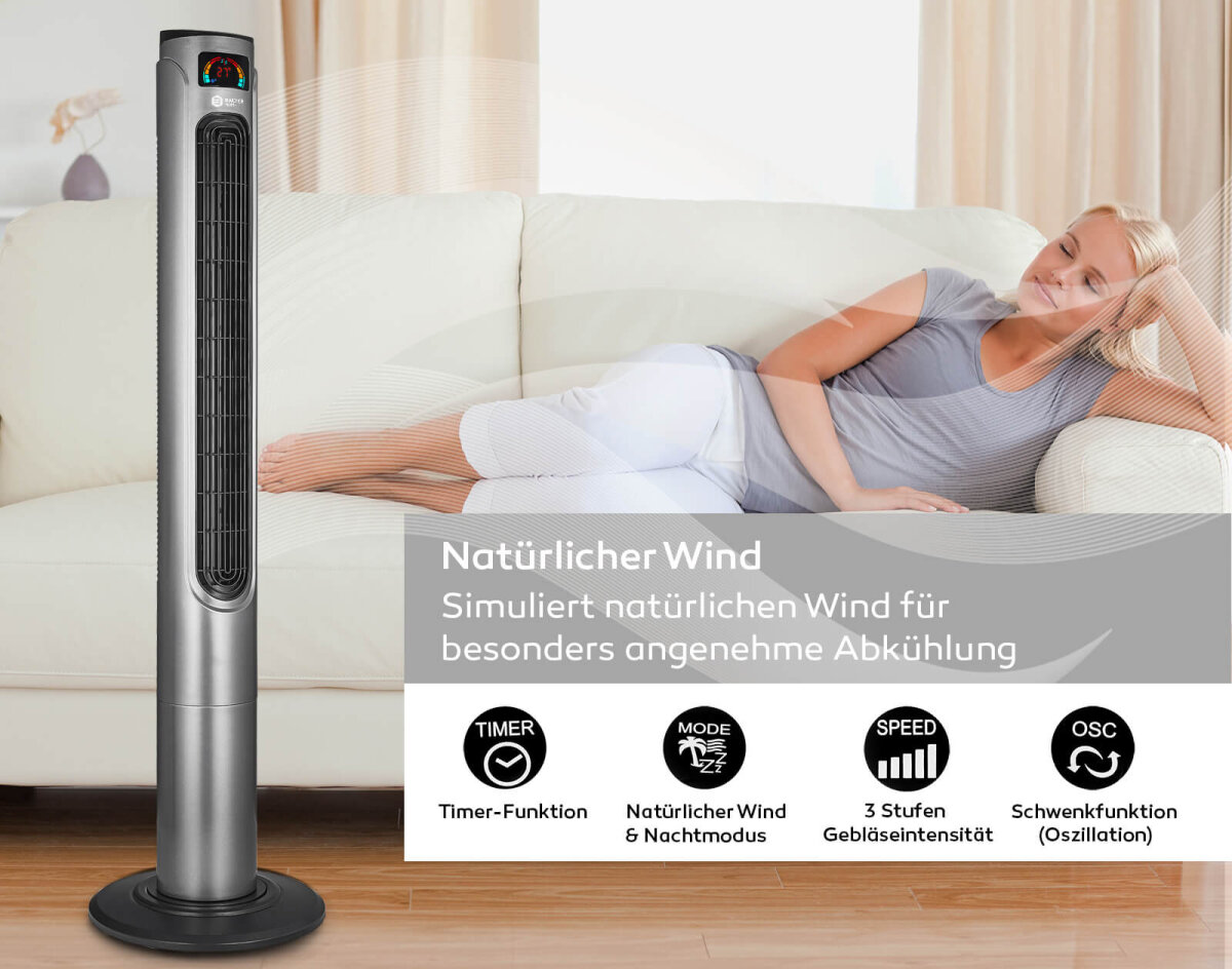 Balter Turmventilator VT-2 Flux Grau