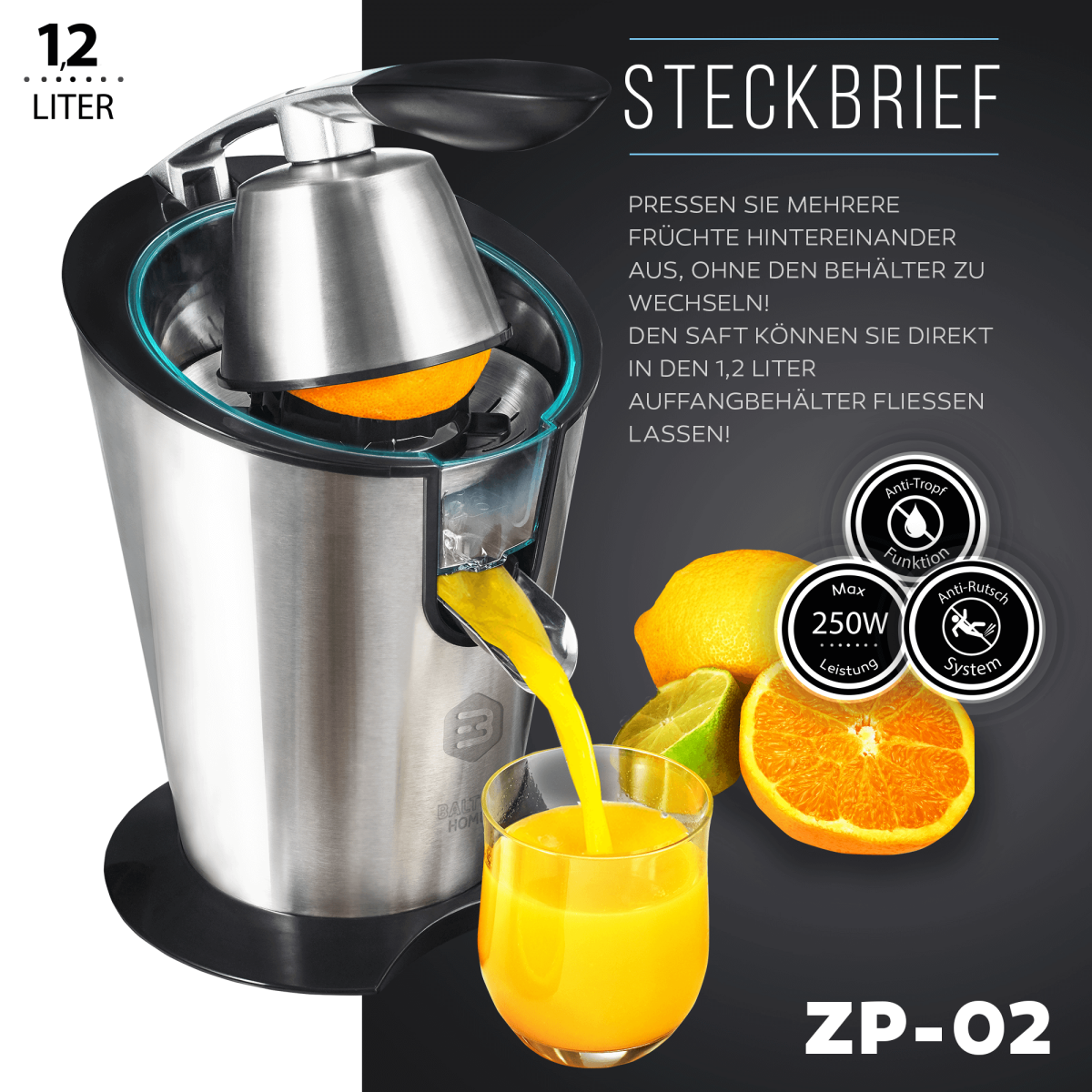 Balter Elektrische Zitruspresse ZP-02