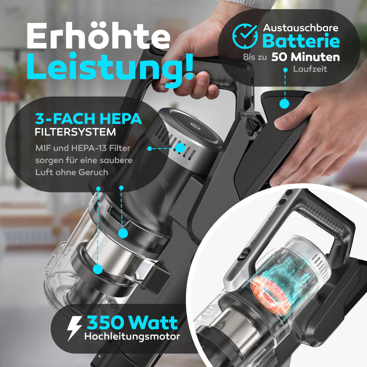 Balter Akku Handstaubsauger Vertu X11 PRO