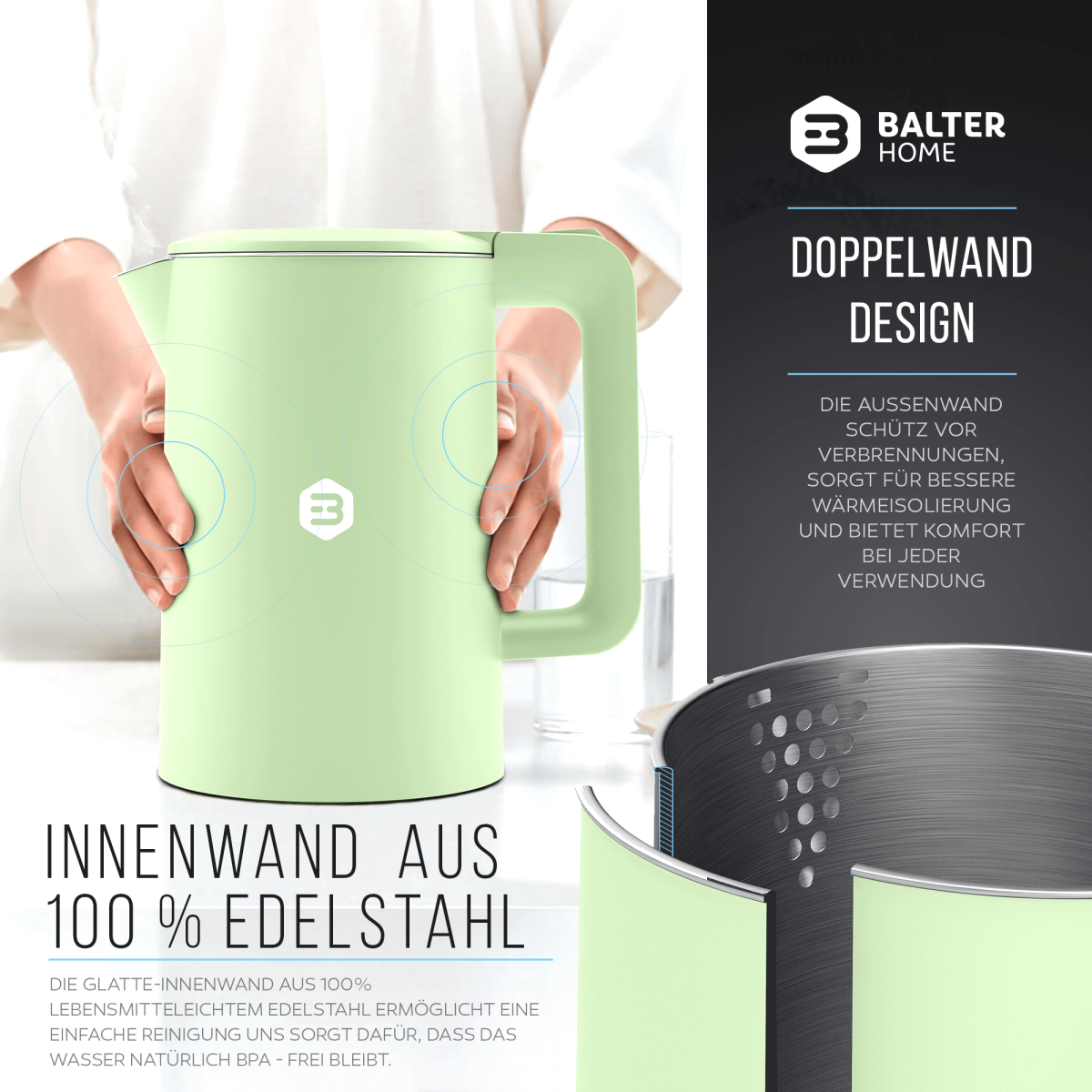 Balter Wasserkocher WK-4-MT Mint