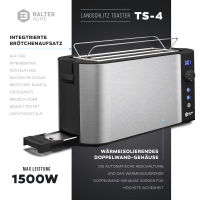 Balter Toaster TS-04-LCD Silver Langschlitz