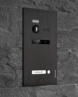Video T&uuml;rsprechanlage mit Smartphone App f&uuml;r 1 Familienhaus, Schwarz, 4x Monitore, Balter EVO WLAN