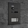 Video T&uuml;rsprechanlage mit Smartphone App f&uuml;r 2 Familienhaus, Schwarz, 2x Monitore, Balter EVO WLAN
